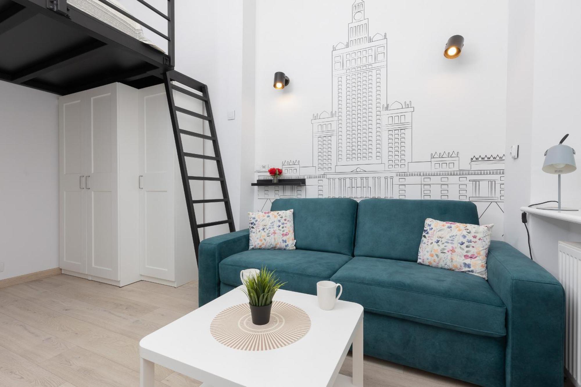 Aleja Wyzwolenia Studio with Mezzanine Warsaw Downtown by Noclegi Renters Eksteriør billede